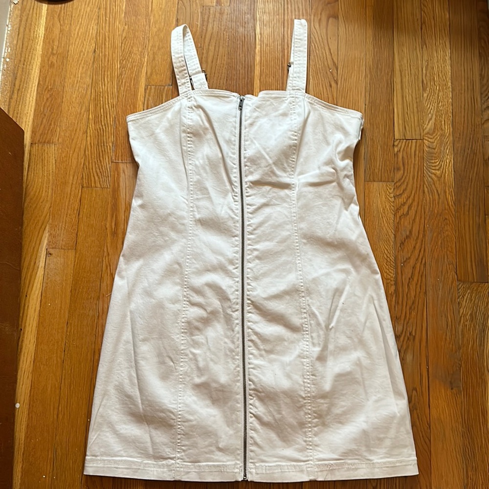 white denim dress